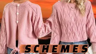 Потрясающие свитера женские со схемами вязания. Amazing women's sweaters with knitting patterns.