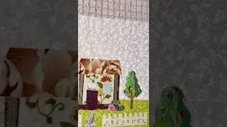 Raw edge appliqu&eacute; whimsical village
