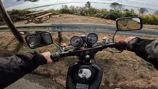 Vintage Motorcycle 1983 Honda CM250C on a scenic road - Inspiration to the Honda Rebel