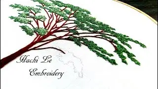 Amazing Realistic Hand Embroidery  |  Hand Embroidery Tutorial | How to Embroider a Tree