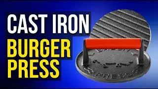 Cast Iron Burger Press Review + Satisfying ASMR Cooking Sounds 🍔🎧