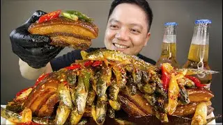 Тушеная свиная грудинка и рыба-гоблин в кокосовом соке | Мукбанг с едой и напитками | Йен Ан Уонг