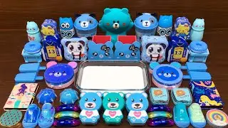 BLUE BEAR Slime ! Mixing Random Things into GLOSSY Slime! Satisfying Slime Videos #191 - Misa Slime
