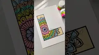 Alphabet -`, L ,`- mandala art #art #alphabet #mandala #pastel #colors #drawing