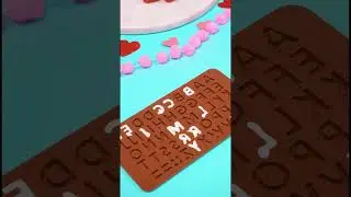Как сделать шоколадные буквы #shortsviral #chocolate