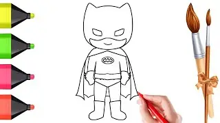 Drawing Batman Superhero | Drawing pictures for children | Learning to draw