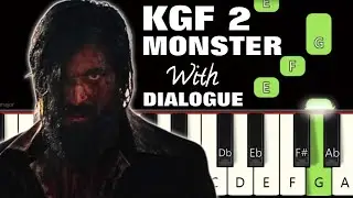 The Monster Song 🔥 | KGF 2 | Piano Tutorial | Piano Notes | Piano Online #pianotimepass #kgf #yash