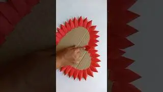 Red Heart ❤️ Wallhanging Craft #youtubeshorts #shorts #diy #craft #shortsfeed #viral #trending
