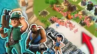 Sgt Brick + HEAVY ZOOKA | BATTLE ORDER Abillity! | Boom Beach Heroes Gameplay