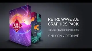 Retro Wave 80s Graphics Pack | Motion Graphics - Videohive template