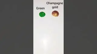 What does mixing green and champagne gold make?#youtubeshorts#paint#color#green#acrylicpaint#shorts
