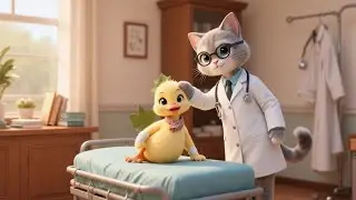Fuzzy's Clinic , silent animation for kids, no dialogue cartoons