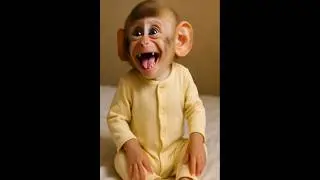This monkey is the king of cute! 🐒👑