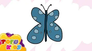 How To Draw a Butterfly 🦋 🎨🖌️  | Easy to Draw Pictures for Kids | Tofu Kids