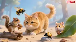 Natural Cat TV &ndash; Cat Challenges with Forest Creatures to Stimulate Hunting Instincts 🌲