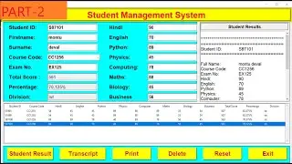 How to make a Student Management System in Python with Database  Connectivity  ||#tinkter || PART-2