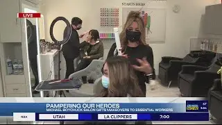 Pampering our heroes at Michael Boychuck Salon