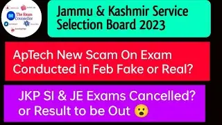 JKSSB ApTech Conducted Exam Scam 🙄|Real Or Fake News #jkssb #jkssbexam #jkssbnewupdate