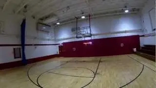 DJI Flamewheel F450 flying inside small gym