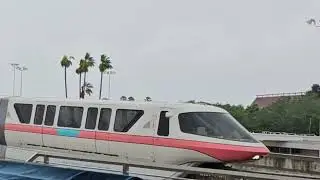 Monorail exters Disney transportation center