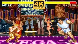 GUILE vs BALROG 💥 Street Fighter II CE (Hardest) 💥 4K UHD Gameplay