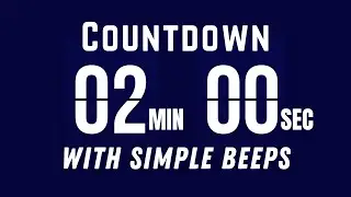 2 Minute Flip Timer Countdown &bull; Flip Clock Beeps, Start & End Sounds