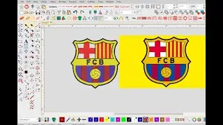 How to make emb file from Bachelona logo.