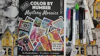 Live Coloring Chat In 90's Vibes Color By Number Mystery Mosaics Book 3 Malie Kokoro Book