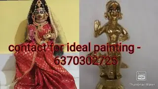 How to colour laxmi murti,brass deity painting tutorial. order for ideal painting.cont. 6370302725