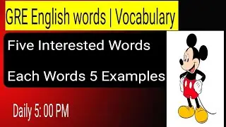 GRE English words| Vocabulary for All Types of Students CSS Exams