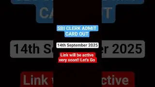 SBI CLERK ADMIT CARD OUT!!! 🥳 #admitcard #sbiclerk