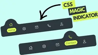 How to Create Magic Navigation Menu Indicator Using(html/css/js)