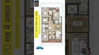 34x70 Feet 4BHK Builder Floor Plan #houseplan #floorplan #buildersanddevelopers #typical #4bhk