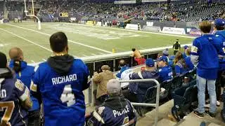 Winnipeg Blue Bombers Fan Runs On The Field October 8th, 2022