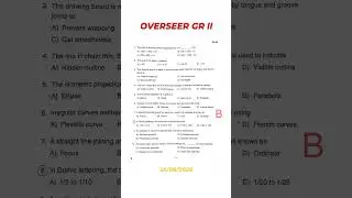 Answer Key - Overseer Gr II(25/08/2025)‼️#trending #psc #shorts #answerkey