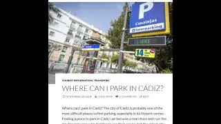 C&aacute;diz Parking: A Visitor's Guide to Navigating the City