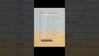 Medical Abbreviation ##bd #tid #od #qd #qid #sos #hs #bbf #pc #ac #beforesleep #medico #mbbs #neet