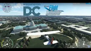 Flying over Washington DC Flight Simulator 2020 Gameplay 12700H RTX 3060
