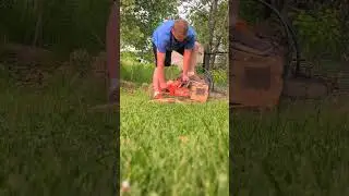 Husqvarna 257 Chainsaw Cutting Wood 57 CC Classic