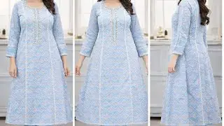 6 Panel kurti | Party wear Kurti cutting and stitching | आसान तरीके से बनाइए पैनल वाली कुर्ती