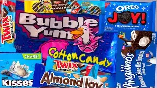 NEW BLUE WRAPPER SNACKS DESSERTS SOUR CANDY OREO COOKIES CHOCOLATE BALLS HERSHEY'S GUM GUMMY PEPSI