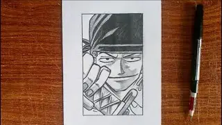 How to Draw Roronoa Zoro Easy for Beginners | Step by Step One Piece Drawing Tutorial
