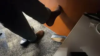 Flats Shoeplay Under The Table At The Library Part 1