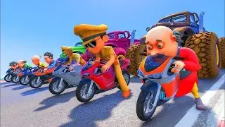 Motu Patlu Mega Ramp Race in Gta 5 | Cloud Wolfz