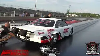 WHITE RICE 240sx Goes 4.41 @-173.44MPH Testing at The Radial Outlaws Racing Series Steele, Alabama