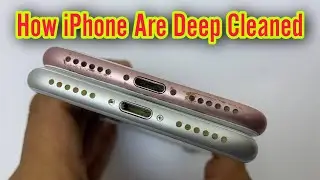 Satisfying iPhone Charging Port cleaning, Deep Cleaned iPhone