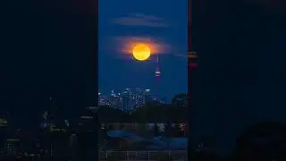 How I shoot the Moon 🌙 ✨️ #moon #photography #toronto #city #kurtwang #shorts