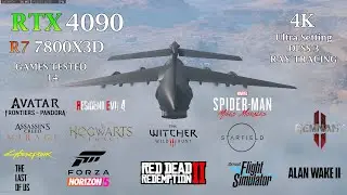 AMD R7 7800X3D + RTX 4090 24GB - Test In 14 Games | 4K | Ray Tracing | DLSS |