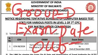 GROUP D EXAM DATE OUT! #groupd #rrbgroupd #groupdexam #groupdexamdate #rrbgroupd2025