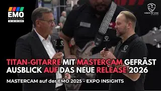 Titan-Gitarre mit  Mastercam produziert! Copilot und das neue Release 2026 | VOICE OF CNC @ EMO 2025